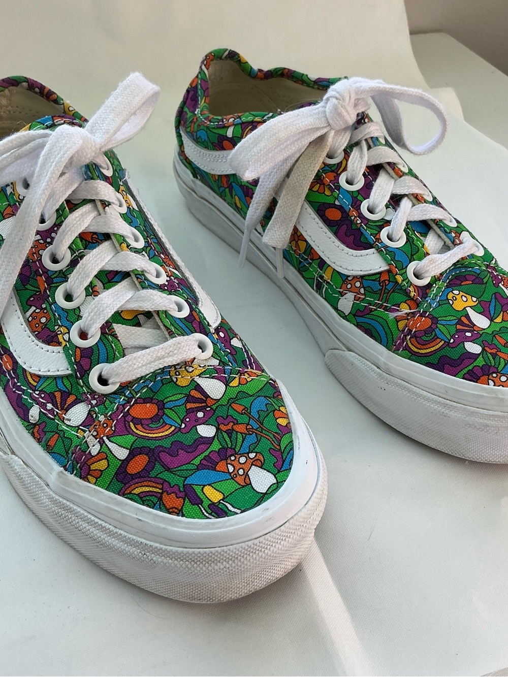 Vans Old Skool Tapered Psychedelic Mushroom Skateboard Shoes Wom 6.5 Men 5